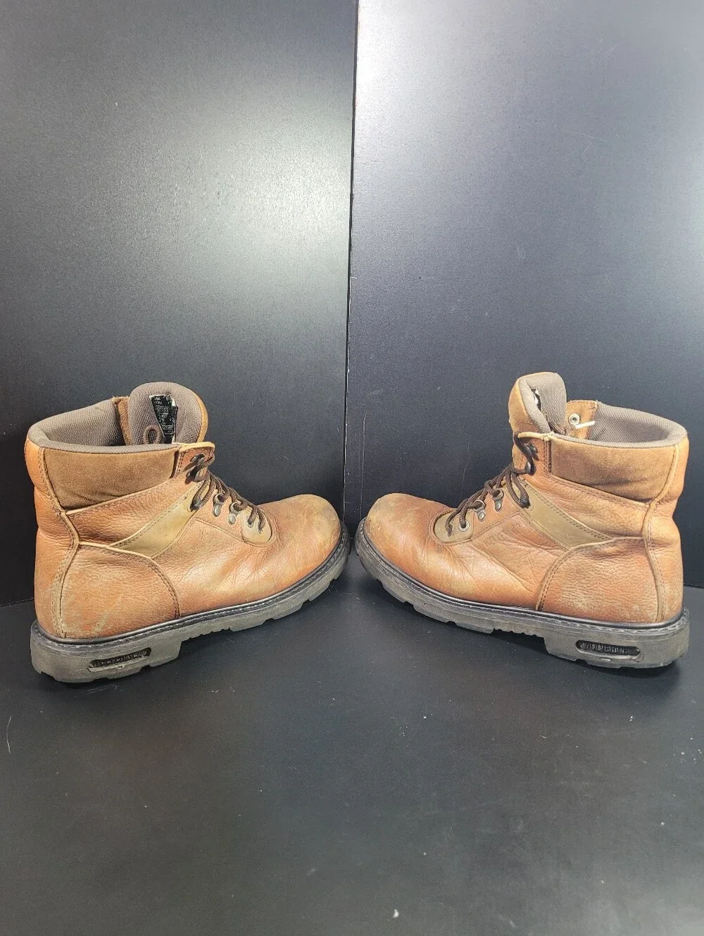 Wolverine W4013 Mens Size 13 M Safety Steel Toe EH Work Boots Brown DuraShocks